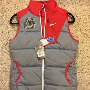 Ohio state nike puffer vest brand new sz xsmall